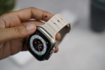 Beige FKM Active Rubber Strap For Apple Watch 49 (Series Ultra/Ultra 2/Ultra 3)