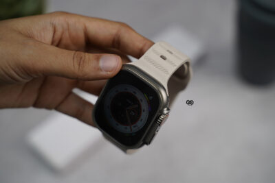 Beige FKM Active Rubber Strap For Apple Watch 49 (Series Ultra/Ultra 2/Ultra 3)