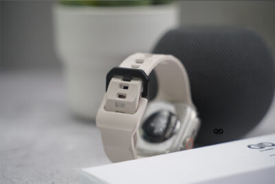 Beige FKM Casual Rubber Sports Band For Apple Watch 49 MM Series Ultra/Ultra 2