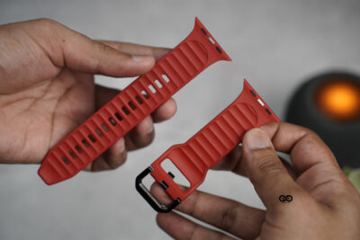 Matte Red FKM Casual Sports Band For Apple Watch 44MM 45MM 46MM Series 4 5 6 7 8 9 10 11 (SE 2 3 Gen)