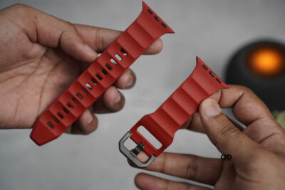 Matte Red FKM Casual Sports Band For Apple Watch 44MM 45MM 46MM Series 4 5 6 7 8 9 10 11 (SE 2 3 Gen)