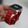 Matte Red FKM Casual Sports Band For Apple Watch 49 Series Ultra1 2 3 4