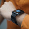 Sable Black FKM Casual Sports Band For Apple Watch 42MM 41MM 40MM Series 4 5 6 7 8 9 10 11 12 SE SE2 SE3 Gen