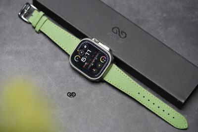 Fern Green Vegan Leather Strap For Apple Watch 49 (Series Ultra/Ultra 2/Ultra 3)