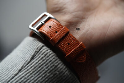 Orange Vegan Leather Strap For Apple Watch 49 MM Series Ultra/Ultra 2