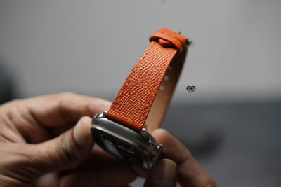 Orange Vegan Leather Strap For Apple Watch 49 MM Series Ultra/Ultra 2
