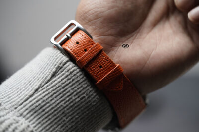 Orange Vegan Leather Strap For Apple Watch 49 MM Series Ultra/Ultra 2