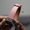 Pink Vegan Leather Strap For Apple Watch 49 Series Ultra1 2 3 4