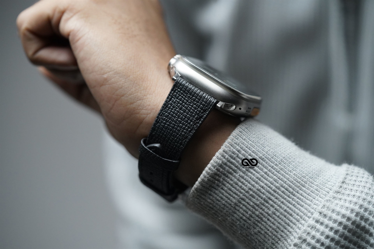 Sable Black Vegan Leather Strap For Apple Watch 49 MM Series Ultra/Ultra 2 1 Sable Black Vegan Leather Strap For Apple Watch 49 MM Series Ultra/Ultra 2