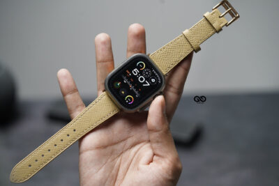 Sand Yellow Vegan Leather Strap For Apple Watch 49 (Series Ultra/Ultra 2/Ultra 3) 10 Sand Yellow Vegan Leather Strap For Apple Watch 49 (Series Ultra/Ultra 2/Ultra 3)