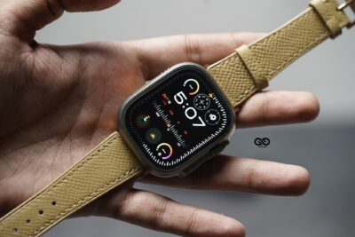 Sand Yellow Vegan Leather Strap For Apple Watch 49 (Series Ultra/Ultra 2/Ultra 3) 9 Sand Yellow Vegan Leather Strap For Apple Watch 49 (Series Ultra/Ultra 2/Ultra 3)