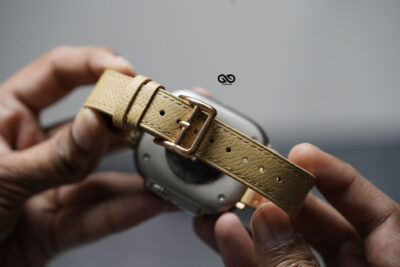 Sand Yellow Vegan Leather Strap For Apple Watch 49 (Series Ultra/Ultra 2/Ultra 3) 11 Sand Yellow Vegan Leather Strap For Apple Watch 49 (Series Ultra/Ultra 2/Ultra 3)
