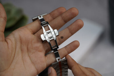 Titanium/Orange Link Chain Strap For Apple Watch 44MM 45MM 46MM Series 4 5 6 7 8 9 10 11 (SE 2 3 Gen)