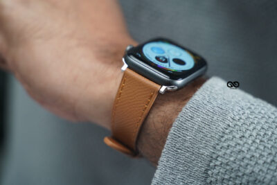 Vintage Tan Vegan Leather Strap For Apple Watch 42MM 41MM 40MM Series 4 5 6 7 8 9 10 11 SE SE 2 Gen