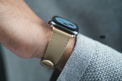 Camel Vegan Leather Strap For Apple Watch 42MM 41MM 40MM Series 4 5 6 7 8 9 10 11 SE SE 2 Gen