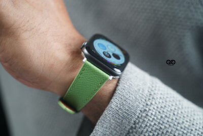Fern Green Vegan Leather Strap For Apple Watch 44MM 45MM 46MM Series 4 5 6 7 8 9 10 11 (SE 2 3 Gen)