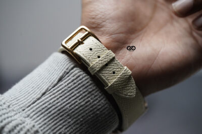 Vintage Beige Vegan Leather Strap For Apple Watch 49 MM Series Ultra/Ultra 2