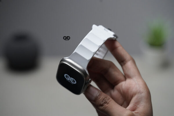 Pearl Grey FKM Casual Sports Band For Apple Watch 44MM 45MM 46MM Series 4 5 6 7 8 9 10 SE SE 2 Gen