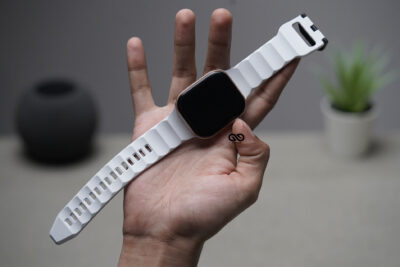 Pearl Grey FKM Casual Sports Band For Apple Watch 44MM 45MM 46MM Series 4 5 6 7 8 9 10 11 (SE 2 3 Gen)