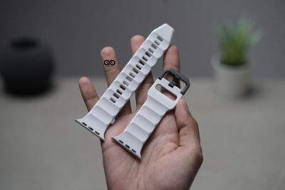 Pearl Grey FKM Casual Sports Band For Apple Watch 44MM 45MM 46MM Series 4 5 6 7 8 9 10 11 (SE 2 3 Gen)