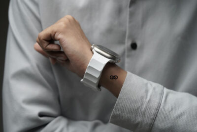 Pearl Grey FKM Casual Sports Band For Apple Watch 44MM 45MM 46MM Series 4 5 6 7 8 9 10 11 (SE 2 3 Gen)