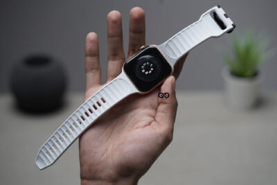 Pearl Grey FKM Casual Sports Band For Apple Watch 44MM 45MM 46MM Series 4 5 6 7 8 9 10 11 (SE 2 3 Gen)