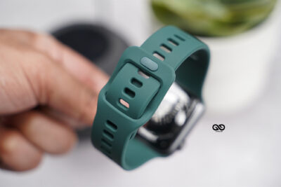 Soft Silicone Strap With Aluminium Closure Pin For Apple Watch 44MM 45MM 46MM Series 4 5 6 7 8 9 10 11 (SE 2 3 Gen)