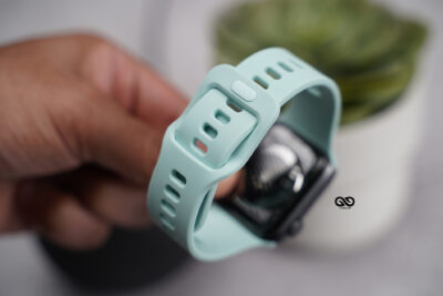 Soft Silicone Strap With Aluminium Closure Pin For Apple Watch 44MM 45MM 46MM Series 4 5 6 7 8 9 10 11 (SE 2 3 Gen)