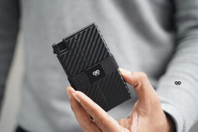 Personalized Slim Carbon Fiber Mini Pop Up Wallet