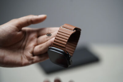 Saddle Tan Magnetic Leather Loop For Apple Watch 49 MM Series Ultra/Ultra 2/Ultra 3