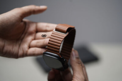 Saddle Tan Magnetic Leather Loop For Apple Watch 49 MM Series Ultra/Ultra 2/Ultra 3