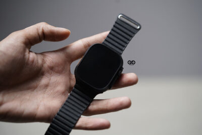 Black Magnetic Leather Loop For Apple Watch 49 MM Series Ultra/Ultra 2