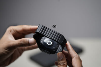 Black Magnetic Leather Loop For Apple Watch 49 MM Series Ultra/Ultra 2