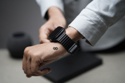 Black Magnetic Leather Loop For Apple Watch 49 MM Series Ultra/Ultra 2