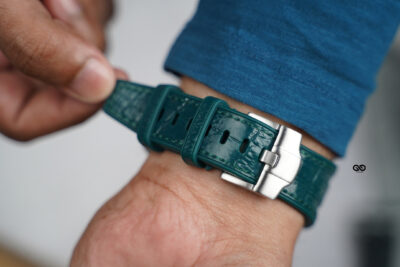 Croc Green Silicone Faux Leather Strap Apple Watch 44MM 45MM 46MM Series 4 5 6 7 8 9 10 11 (SE 2 3 Gen)