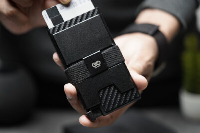 Slim Carbon Fiber Mini Pop Up Wallet