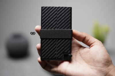 Slim Carbon Fiber Mini Pop Up Wallet