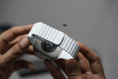 White Magnetic leather Loop For Apple Watch 49 (Series Ultra/Ultra 2/Ultra 3)