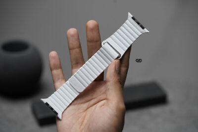 White Magnetic leather Loop For Apple Watch 49 (Series Ultra/Ultra 2/Ultra 3)