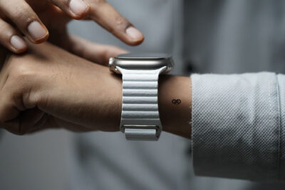 White Magnetic leather Loop For Apple Watch 49 (Series Ultra/Ultra 2/Ultra 3)