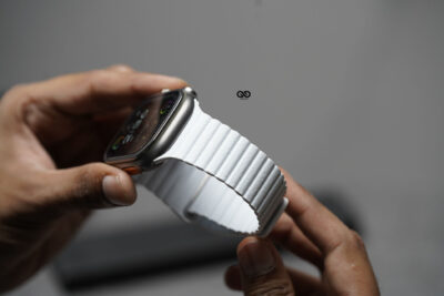 White Magnetic leather Loop For Apple Watch 49 (Series Ultra/Ultra 2/Ultra 3)