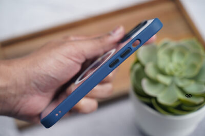 Dark Blue Magsafe Drop Proof Sleek Transparent case For iPhone 13