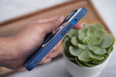 Dark Blue Magsafe Drop Proof Sleek Transparent case For iPhone 13