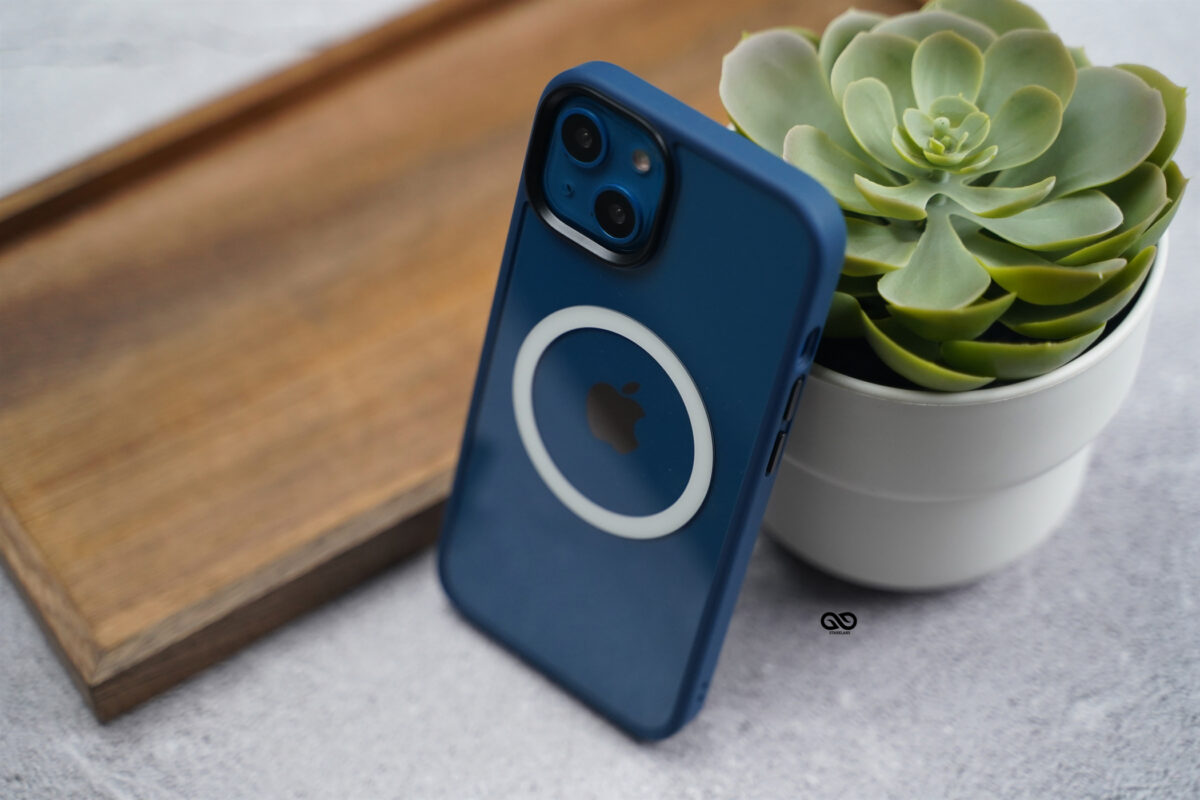 Dark Blue Magsafe Drop Proof Sleek Transparent case For iPhone 13