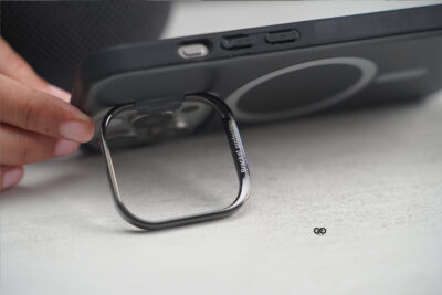 Smoky Black Magsafe Matte Finish Case with Kickstand Ring Feature