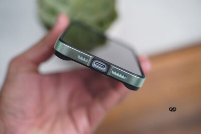 Green Fiber Bumper for iPhone 15 Plus(Bumper, not a Case)