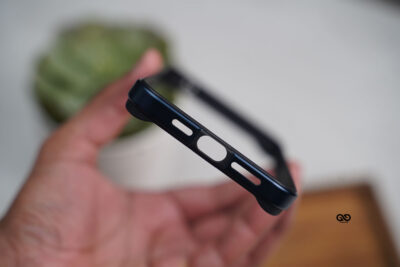 Blue Titanium Fiber Bumper for iPhone 15 Pro (Bumper, not a Case)