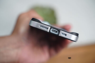 Silver Fiber Bumper for iPhone 15 (Bumper, not a Case)