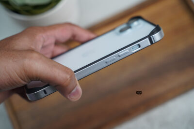 Silver Fiber Bumper for iPhone 15 (Bumper, not a Case)