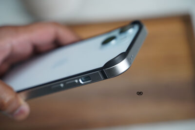 Silver Fiber Bumper for iPhone 15 (Bumper, not a Case)